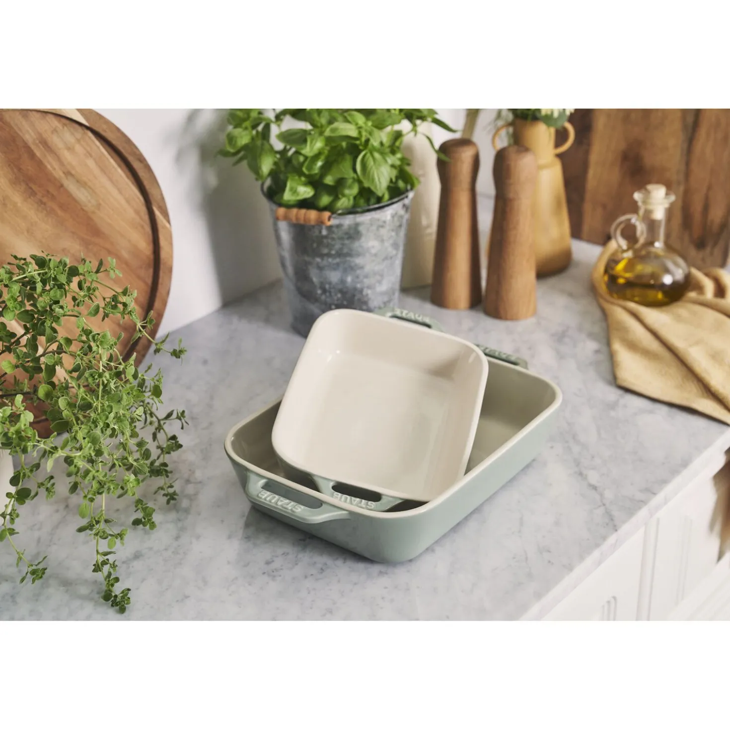 2-pc, Rectangular Baking Dish Set, eucalyptus