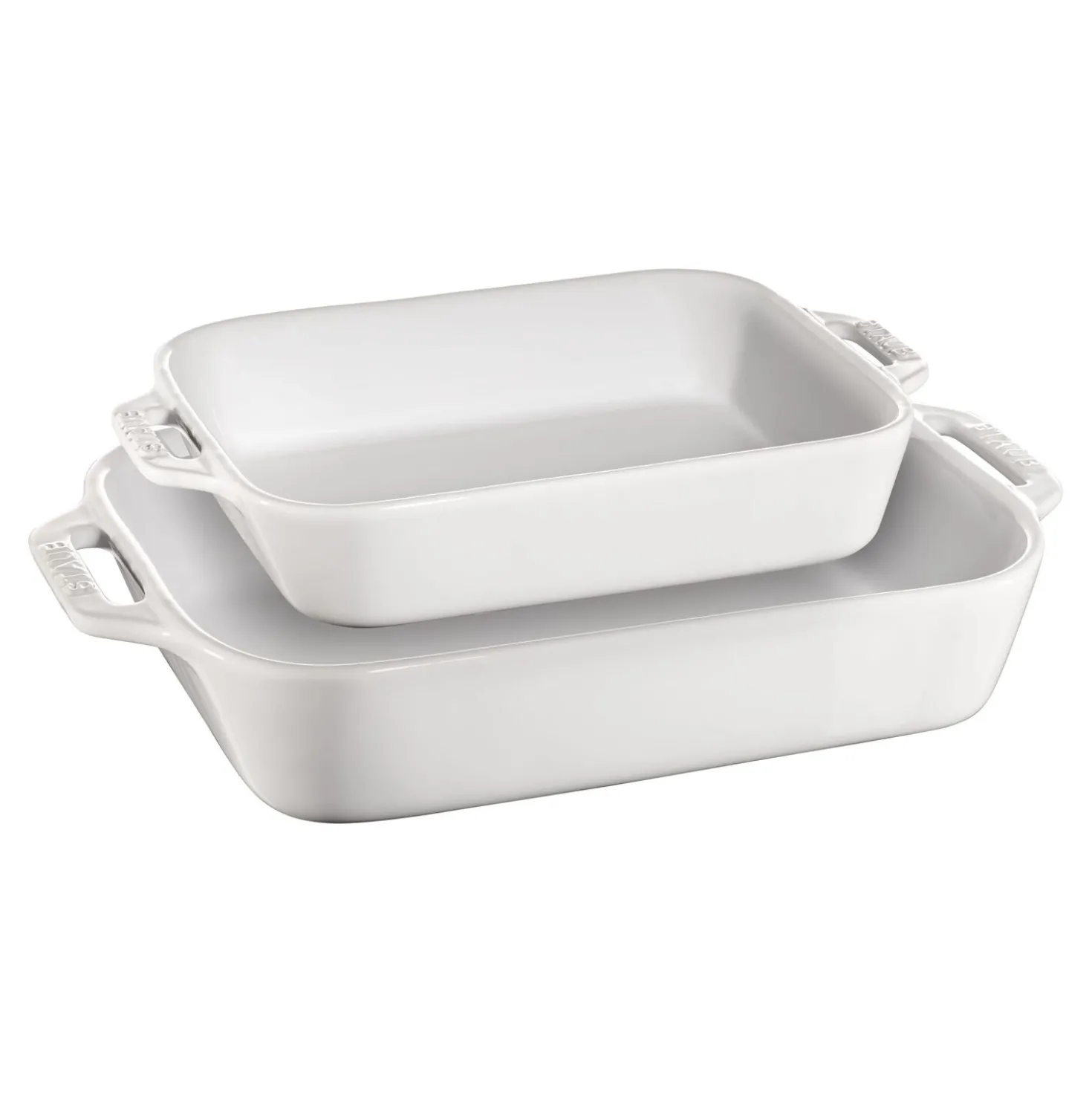 2-pc, Rectangular Baking Dish Set, white