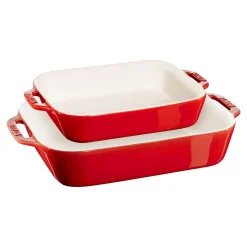2-pc, Rectangular Baking Dish Set, cherry