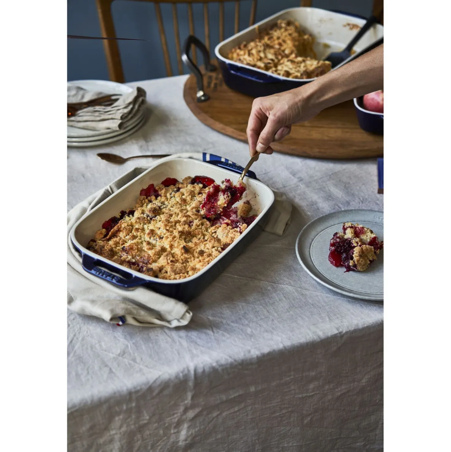2-pc, Rectangular Baking Dish Set, dark blue