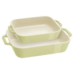 2-pc, Rectangular Baking Dish Set Macaron, light green