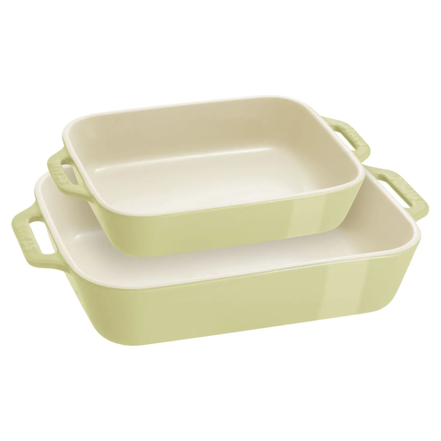 2-pc, Rectangular Baking Dish Set Macaron, light green