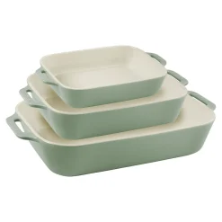 3-pc, Rectangular Baking Dish Set, eucalyptus
