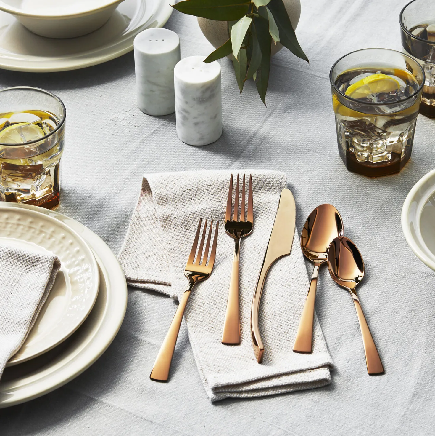 20-pc Rose Gold Flatware Set, 18/10 Stainless Steel, Rose