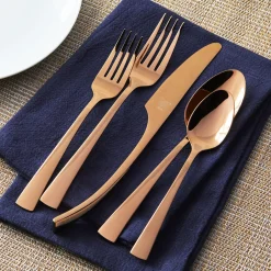 20-pc Rose Gold Flatware Set, 18/10 Stainless Steel, Rose