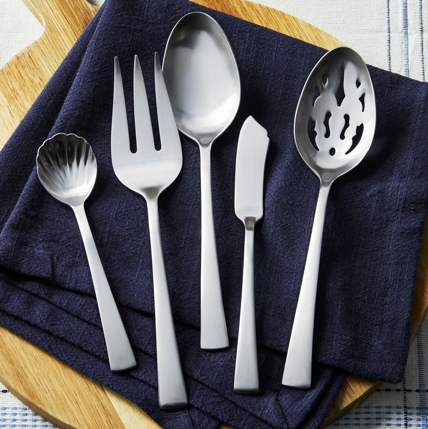 45-pc Satin Flatware Set, 18/10 Stainless Steel