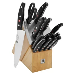 15-pc, Self Sharpening Knife block set, natural