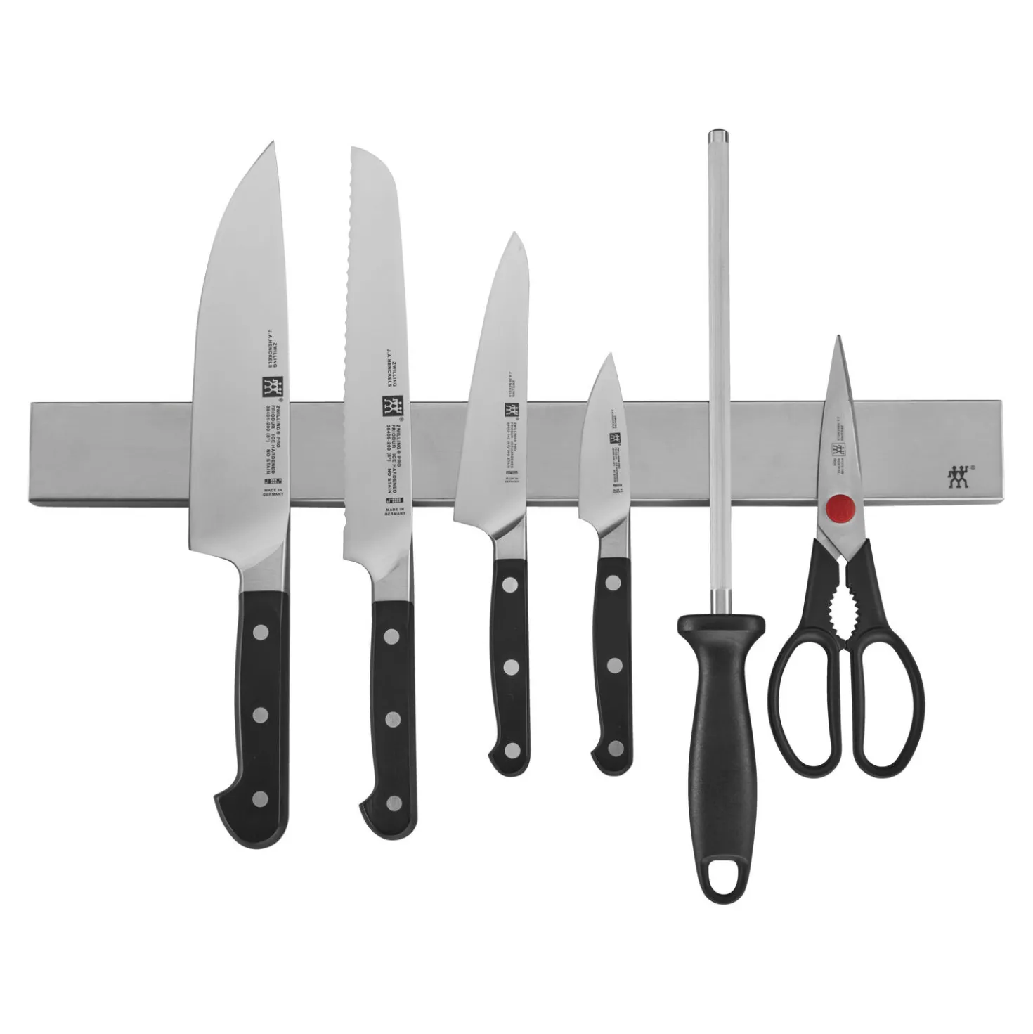 7-pc, Set with 17.5" Stainless Magnetic Knife Bar