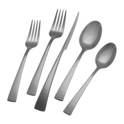 20-pc Slate Flatware Set, 18/10 Stainless Steel, Anthracite