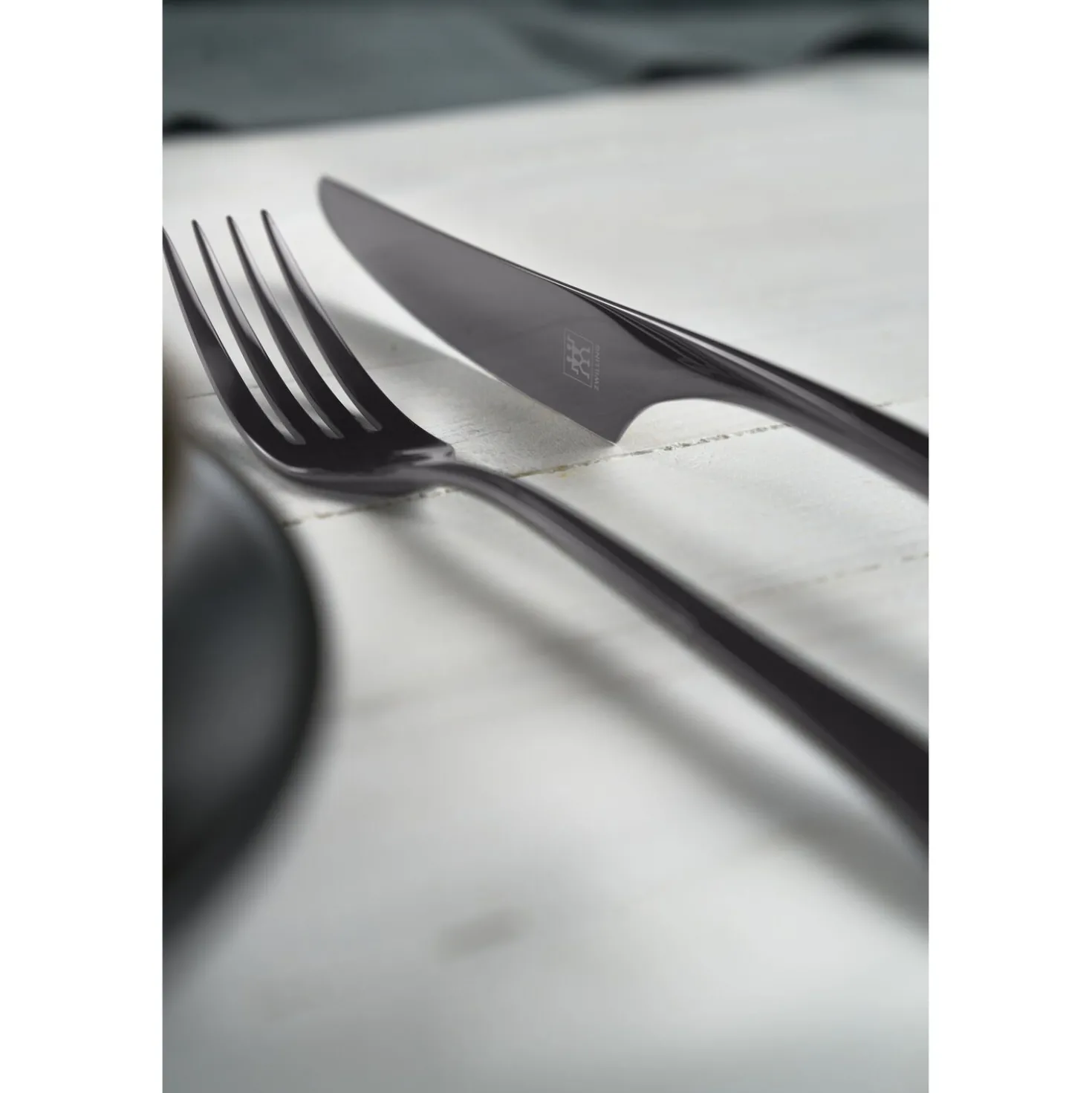 20-pc Slate Flatware Set, 18/10 Stainless Steel, Anthracite