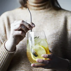 5-pc, Spoon Straw Set With Cleaning Brush