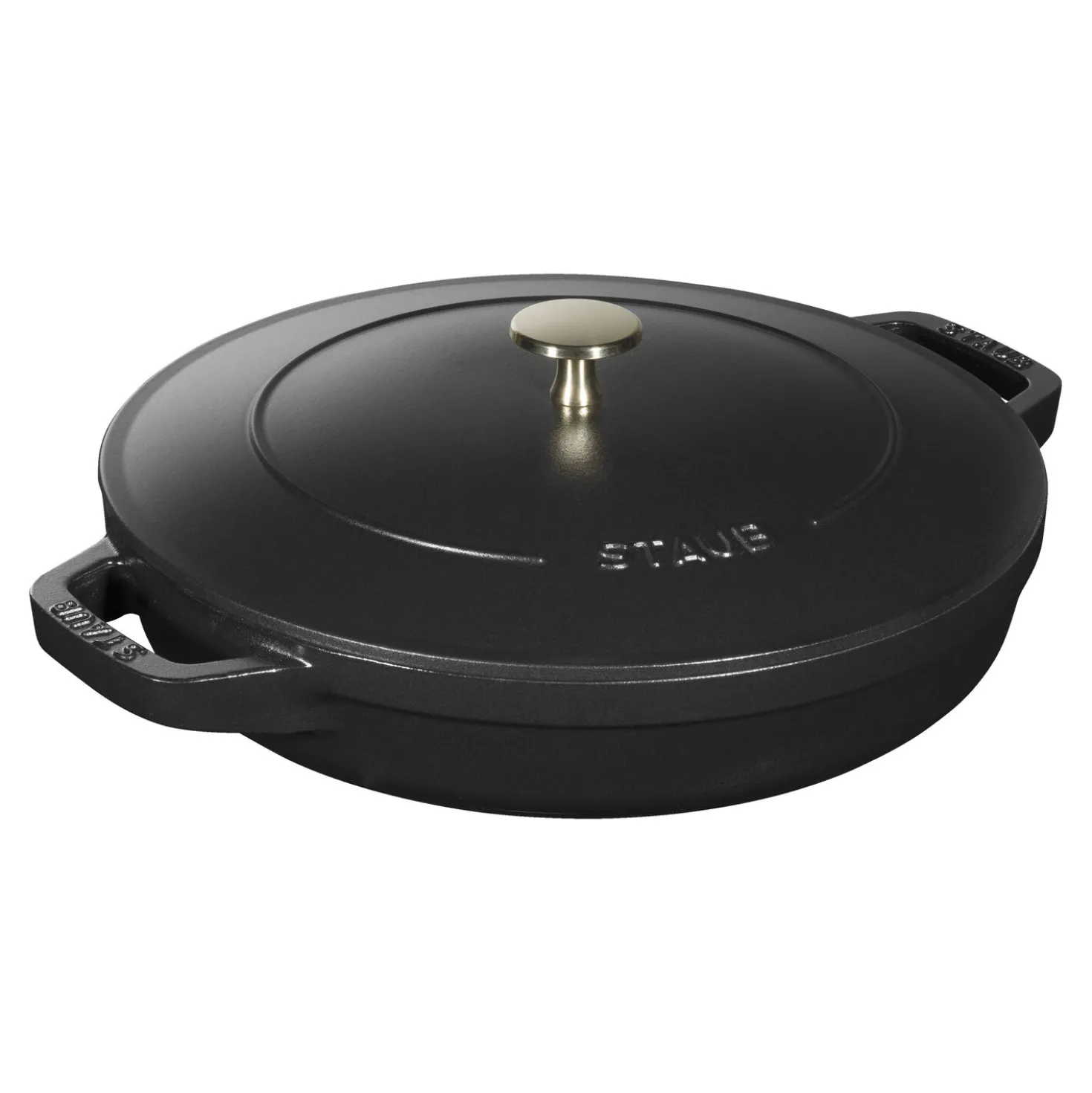 4-pc Stackable Set, Black Matte, Cast Iron