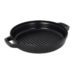 4-pc Stackable Set, Black Matte, Cast Iron