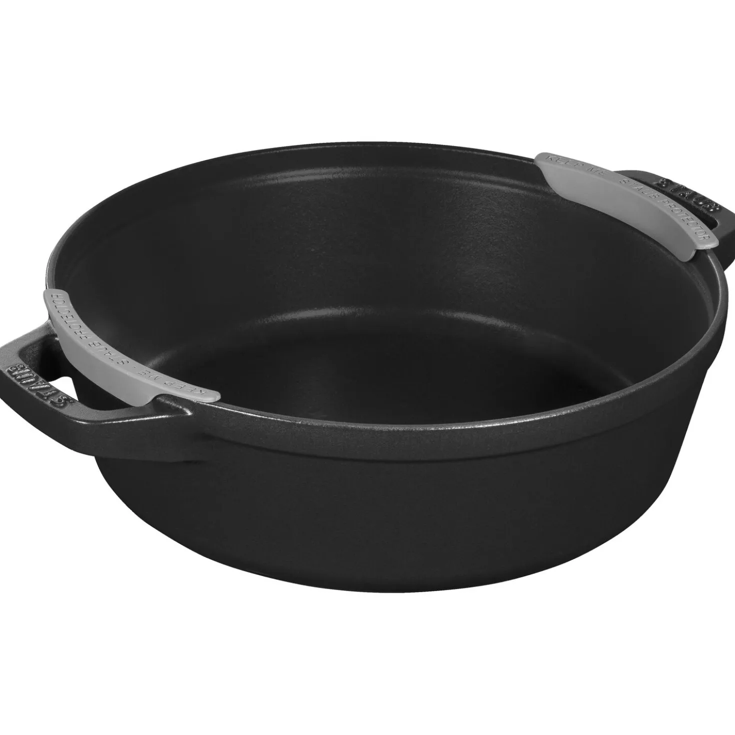 4-pc Stackable Set, Black Matte, Cast Iron
