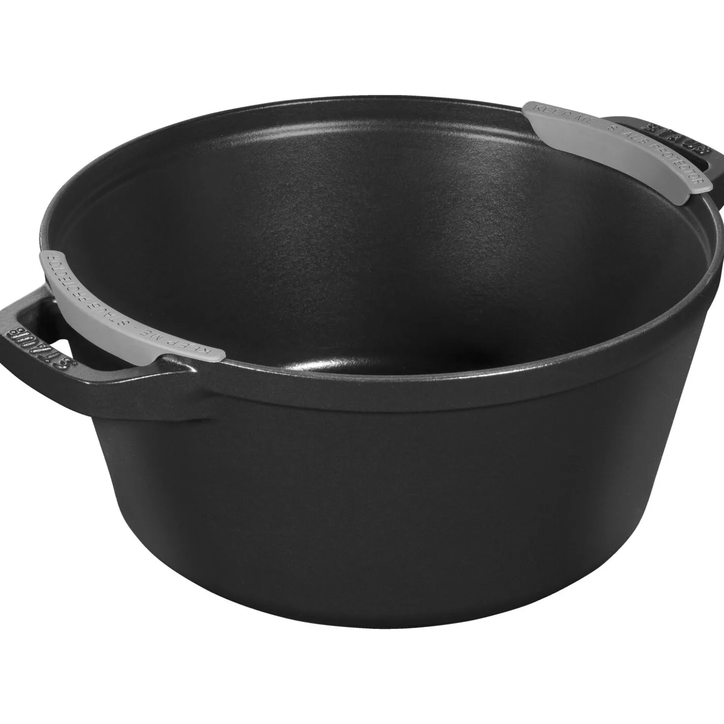4-pc Stackable Set, Black Matte, Cast Iron