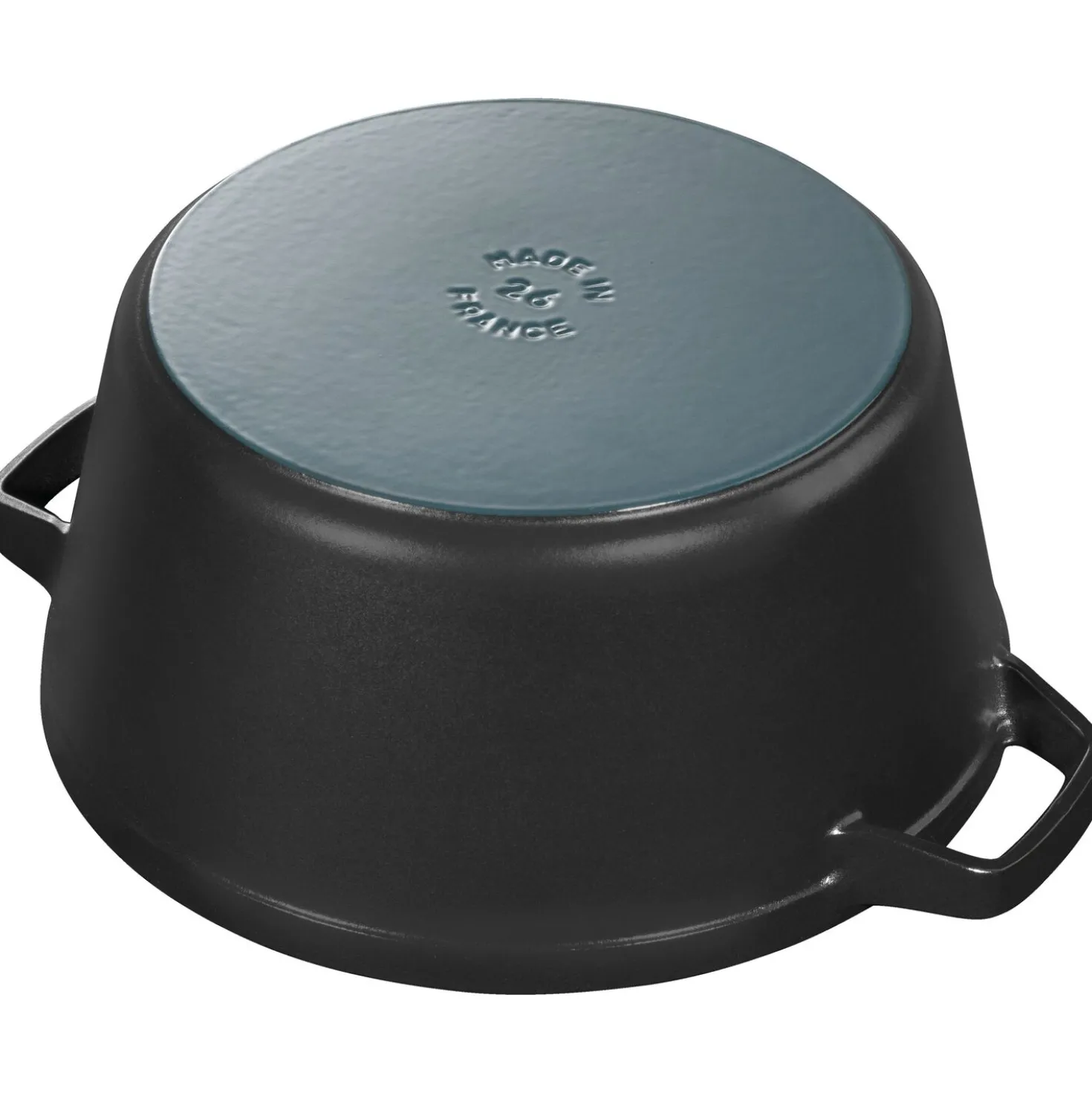 4-pc Stackable Set, Black Matte, Cast Iron