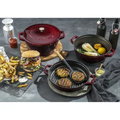 4-pc Stackable Set, Grenadine, Cast Iron