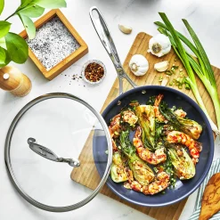 2-pc, Stainless Steel, Ceramic Coating, Non-stick, Fry Pan With Lid Set