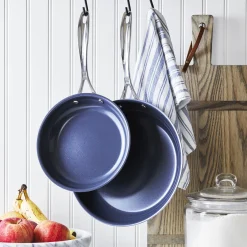 2-pc, Stainless Steel, Ceramic Coating, Non-stick, Frying Pan Set