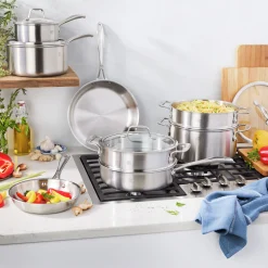 12-pc, Stainless Steel, Cookware Set