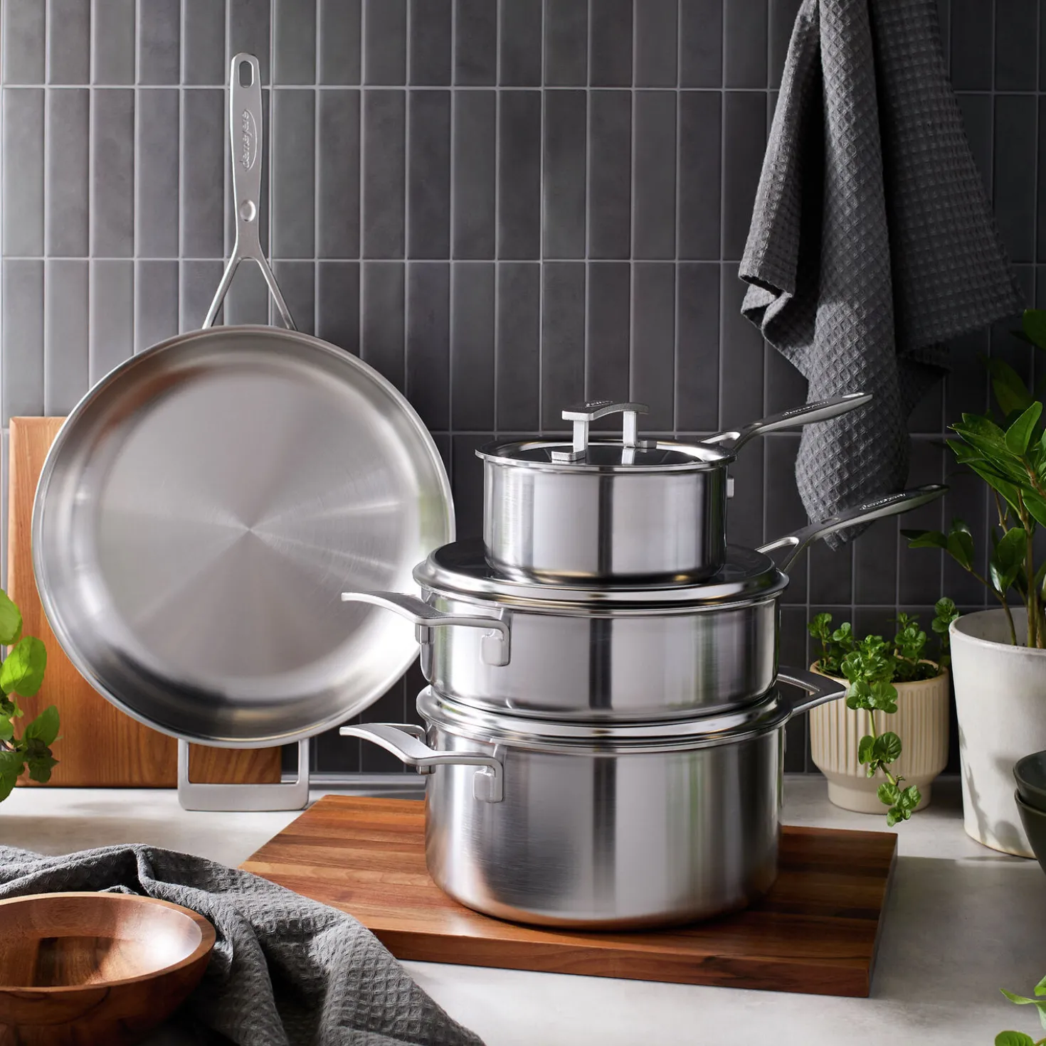 7-pc, Stainless Steel Cookware Set