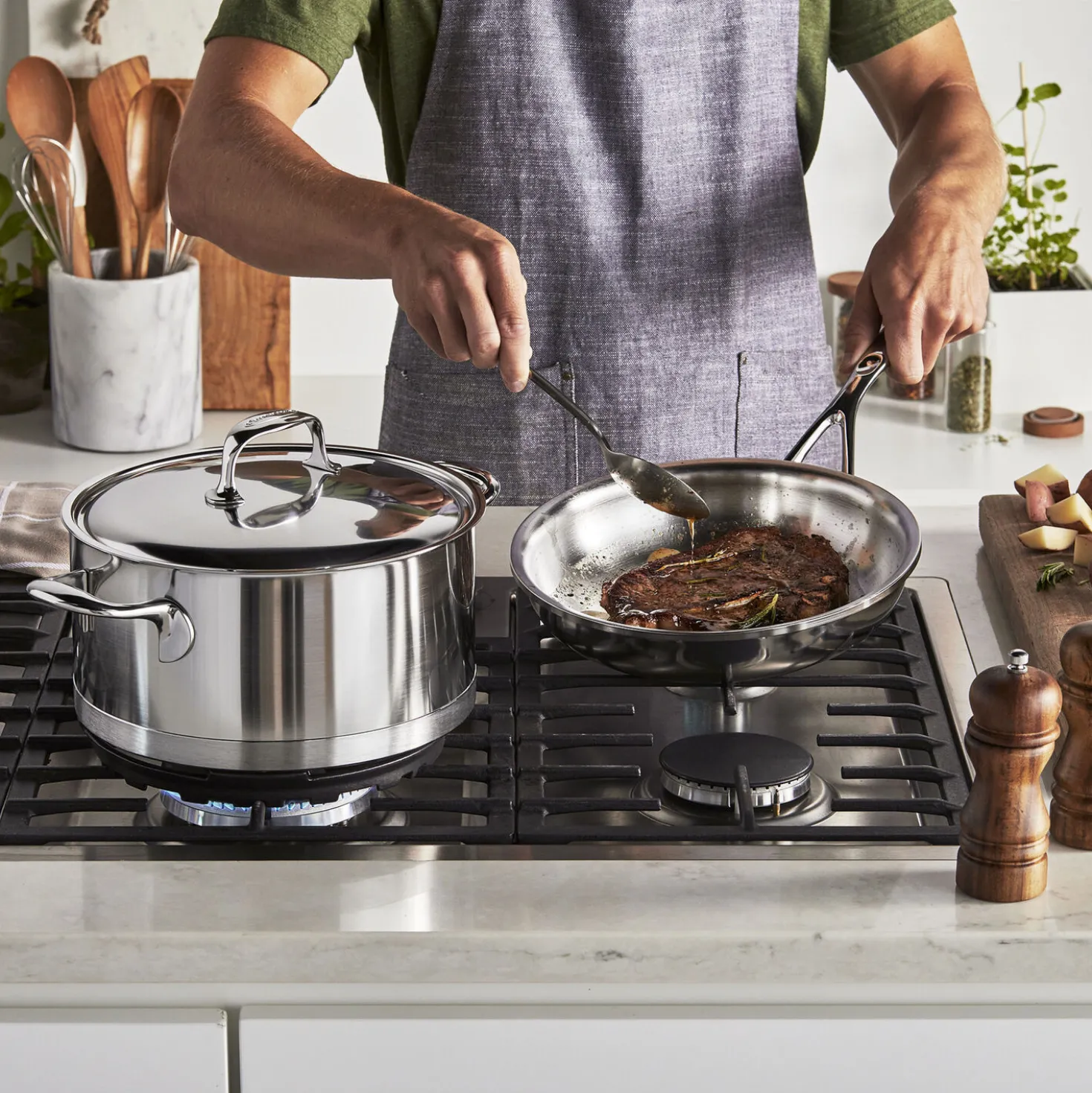 3-pc, Stainless Steel Cookware Set