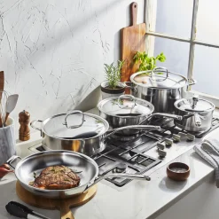 9-pc, Stainless Steel Cookware Set