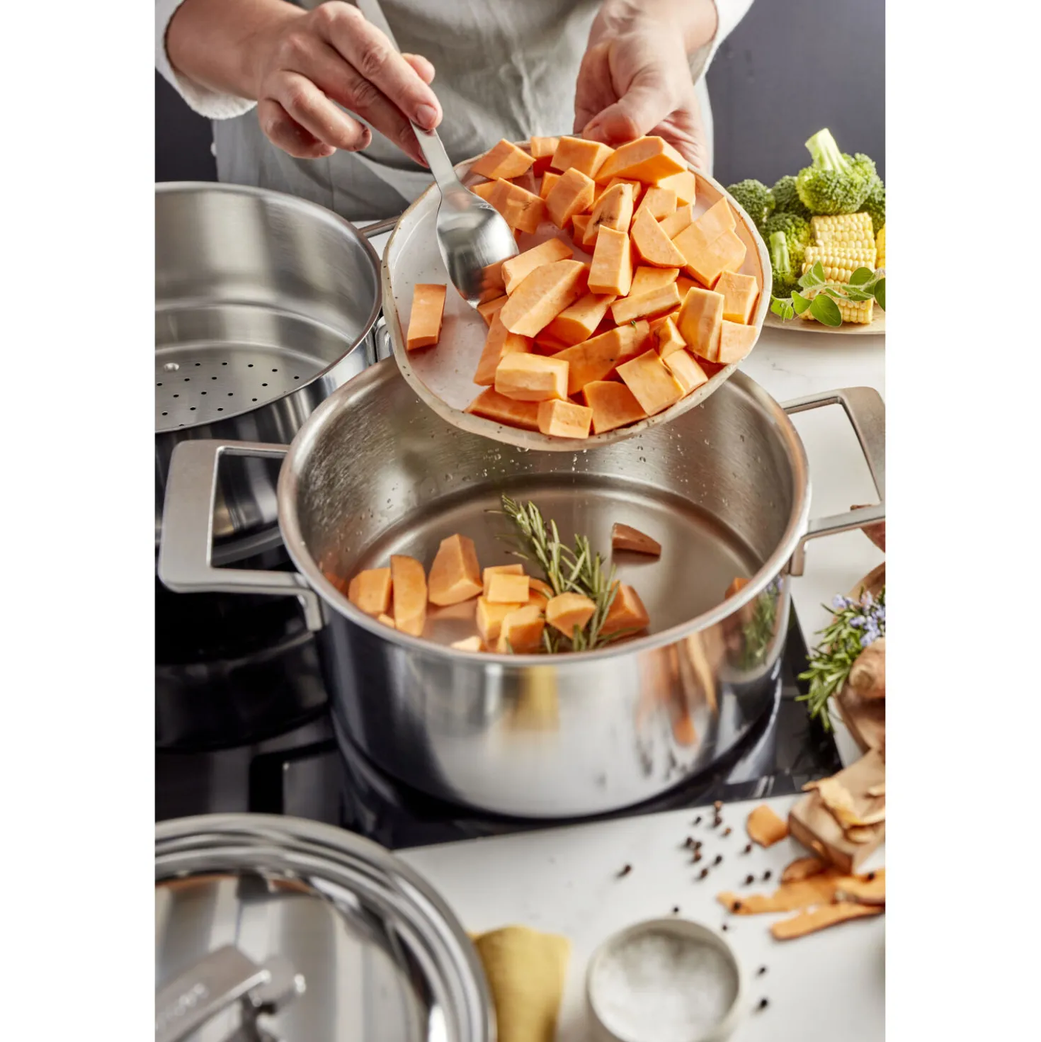 5-pc, Stainless Steel Cookware Set