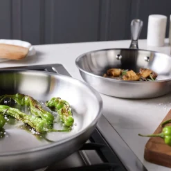 2-pc, Stainless Steel, Frying Pan Set