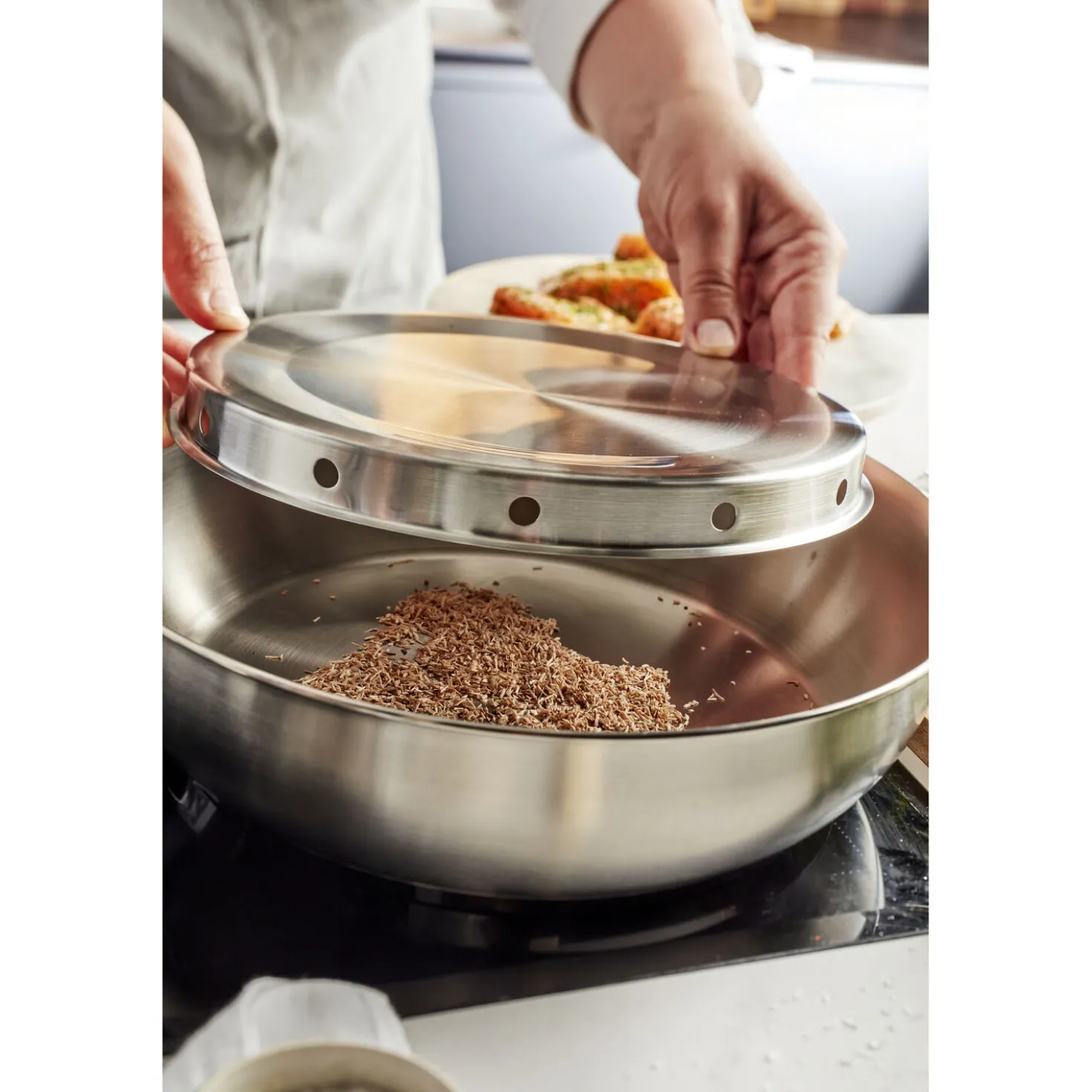 4-pc Stainless Steel Stovetop Smoker Set
