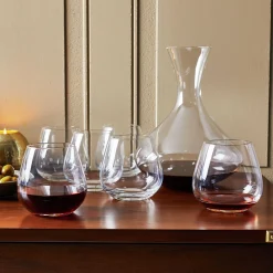 7-pc Stemless Wine Glass And Decanter Set
