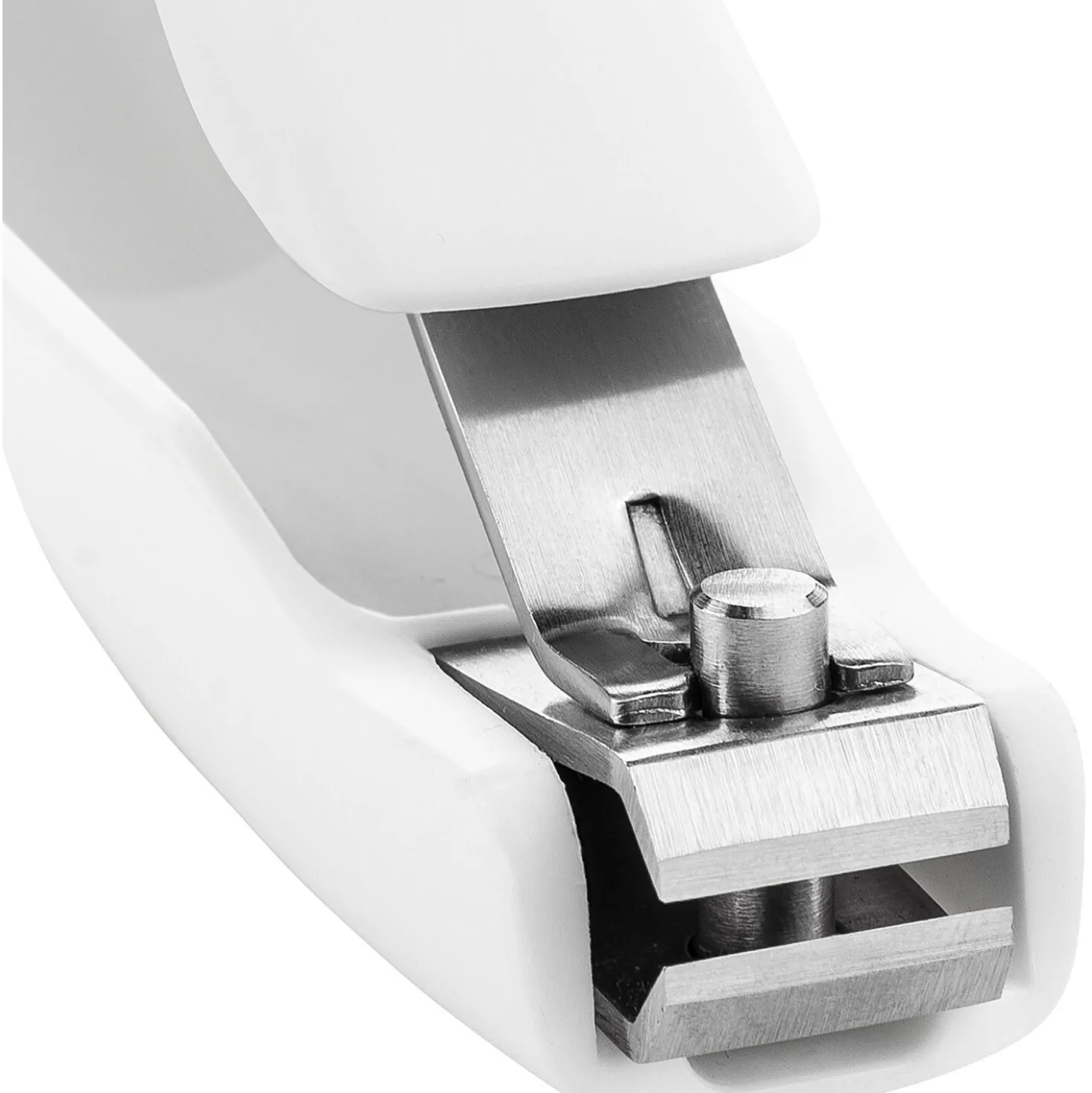 Pedicure nail clippers with nail catch, stainless steel | white