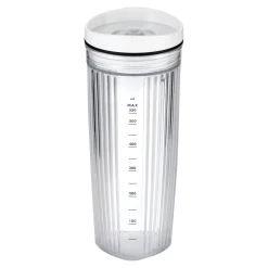 Personal Blender Jar With Drinking Lid And Vacuum Lid - White