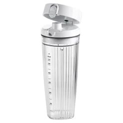 Personal Blender Jar With Drinking Lid And Vacuum Lid - White