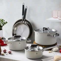 Pots and pans set, 8-pc, 18/10 Stainless Steel