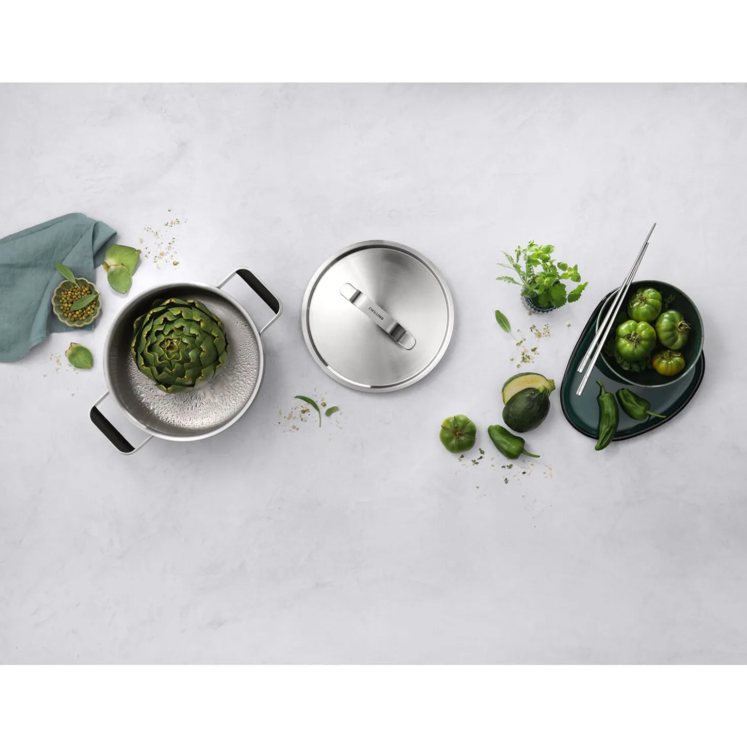 Pots and pans set, 6-pc, 18/10 Stainless Steel