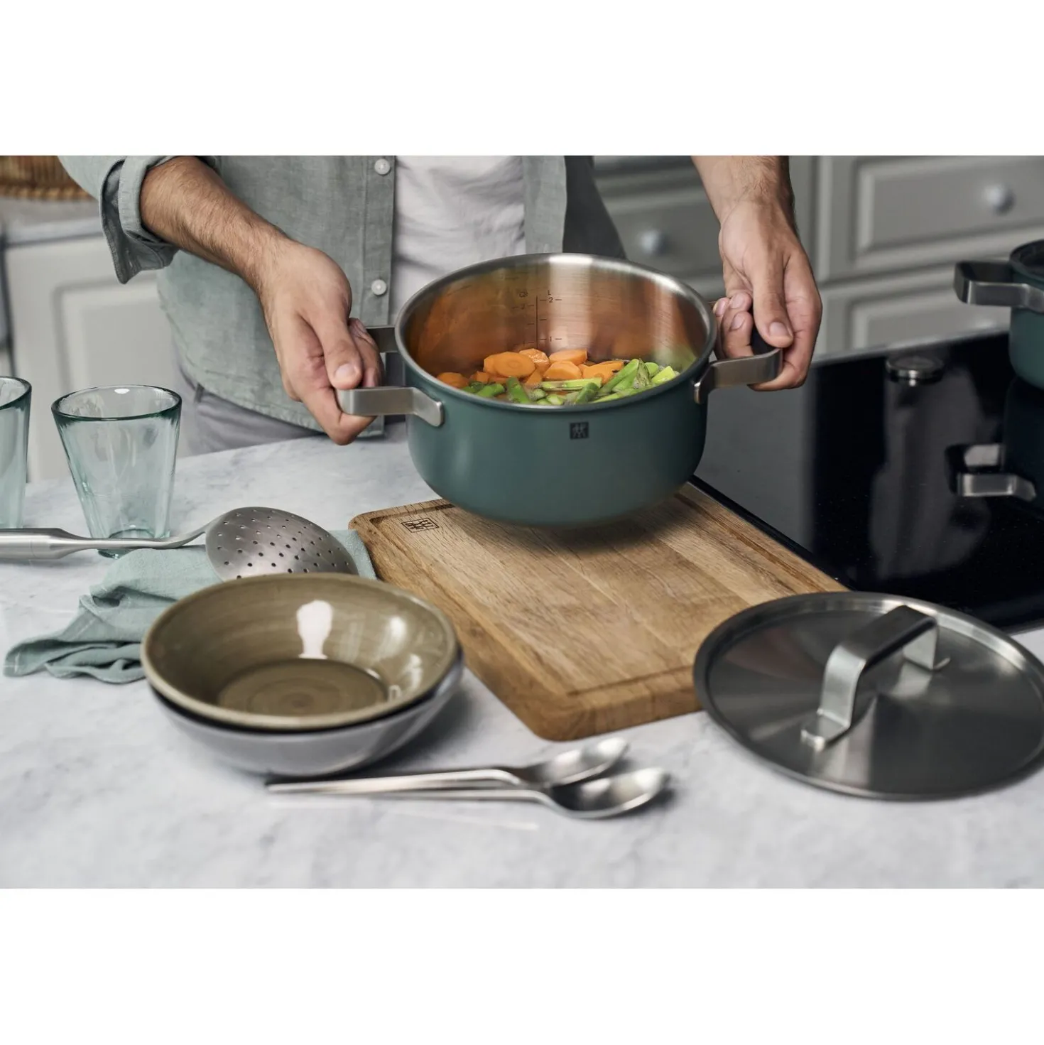Pots and pans set, 6-pc, 18/10 Stainless Steel