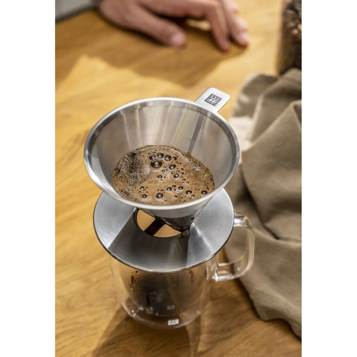 Pour over coffee dripper set, 2-pc