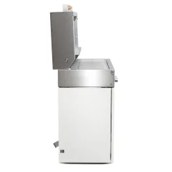 Propane gas grill, ivory-white