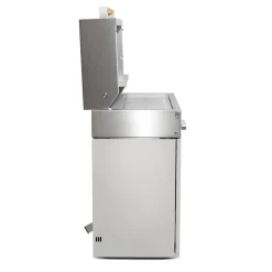 Propane gas grill, light grey