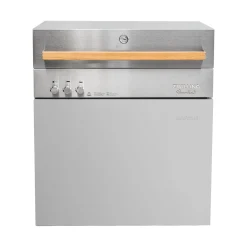 Propane gas grill, light grey
