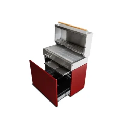Propane gas grill, ruby