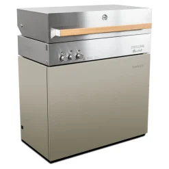 Propane gas grill, taupe