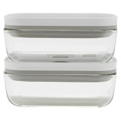 S / 2-pc, Small Vacuum Container, Glass, Grey