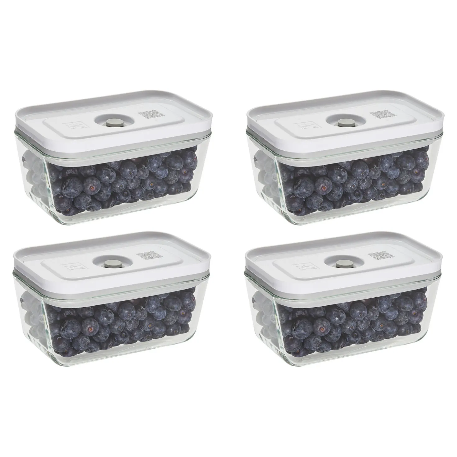 S / 4-pc, Vacuum Box Set, Glass, Grey