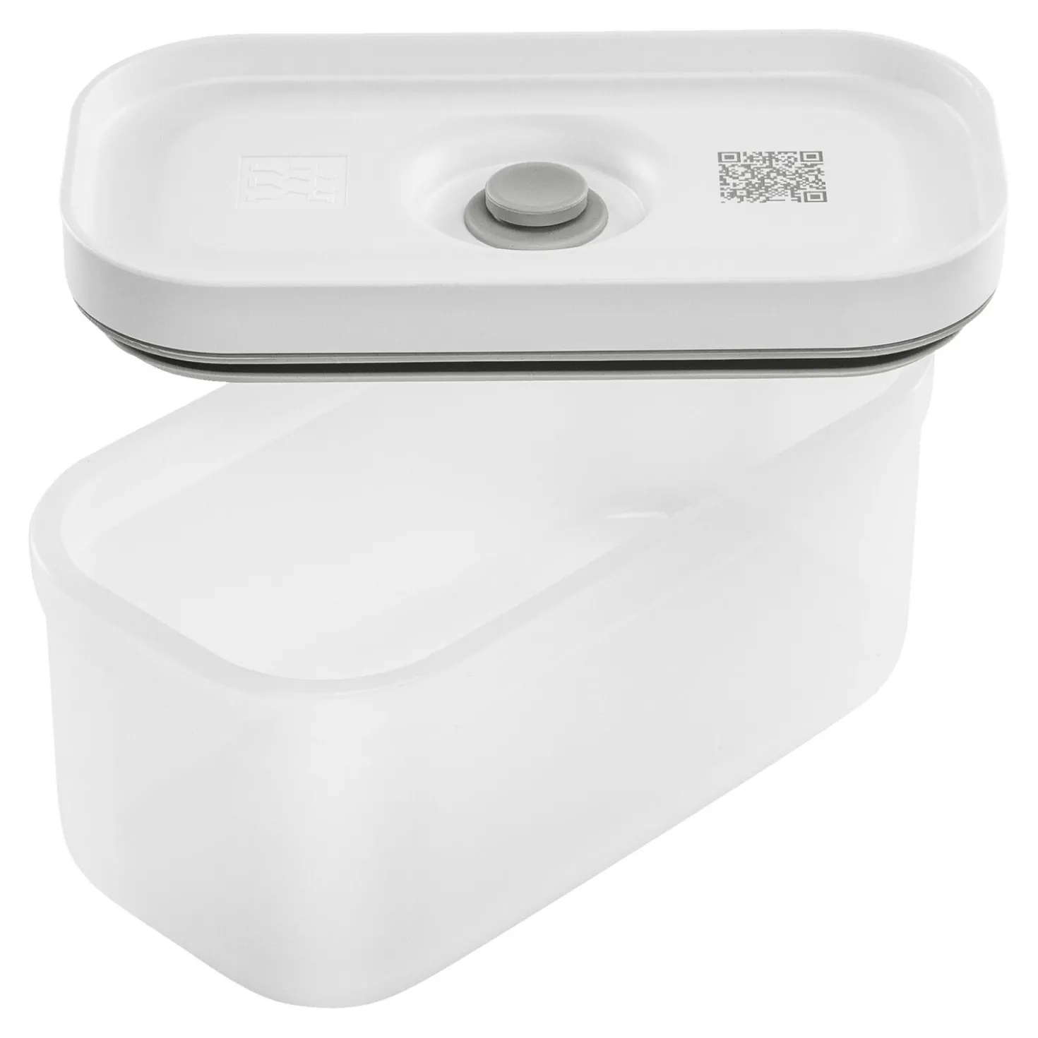S, Vacuum Lunch Box, Plastic, Semitransparent-grey