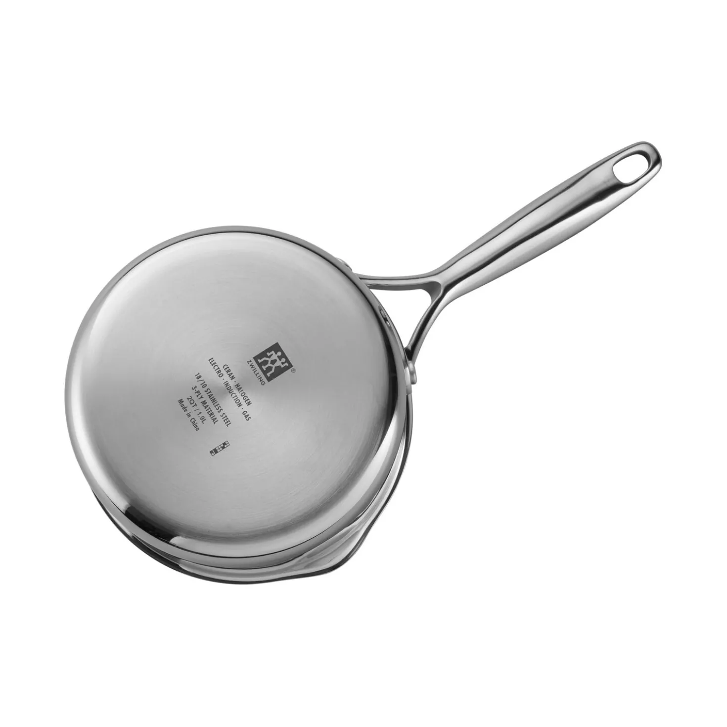 Sauce pan, 2 qt, 18/10 Stainless Steel, Ceramic coating