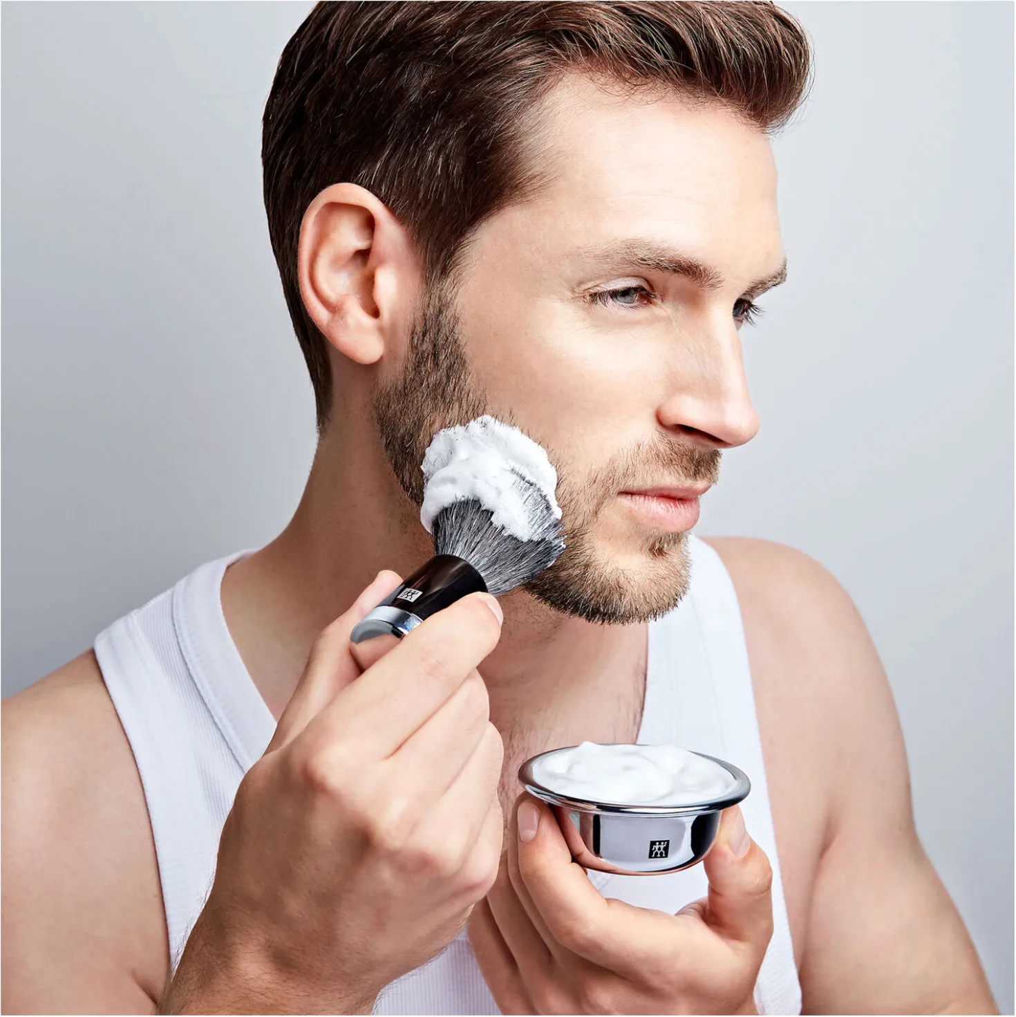 Shaving bowl, stainless steel | silver