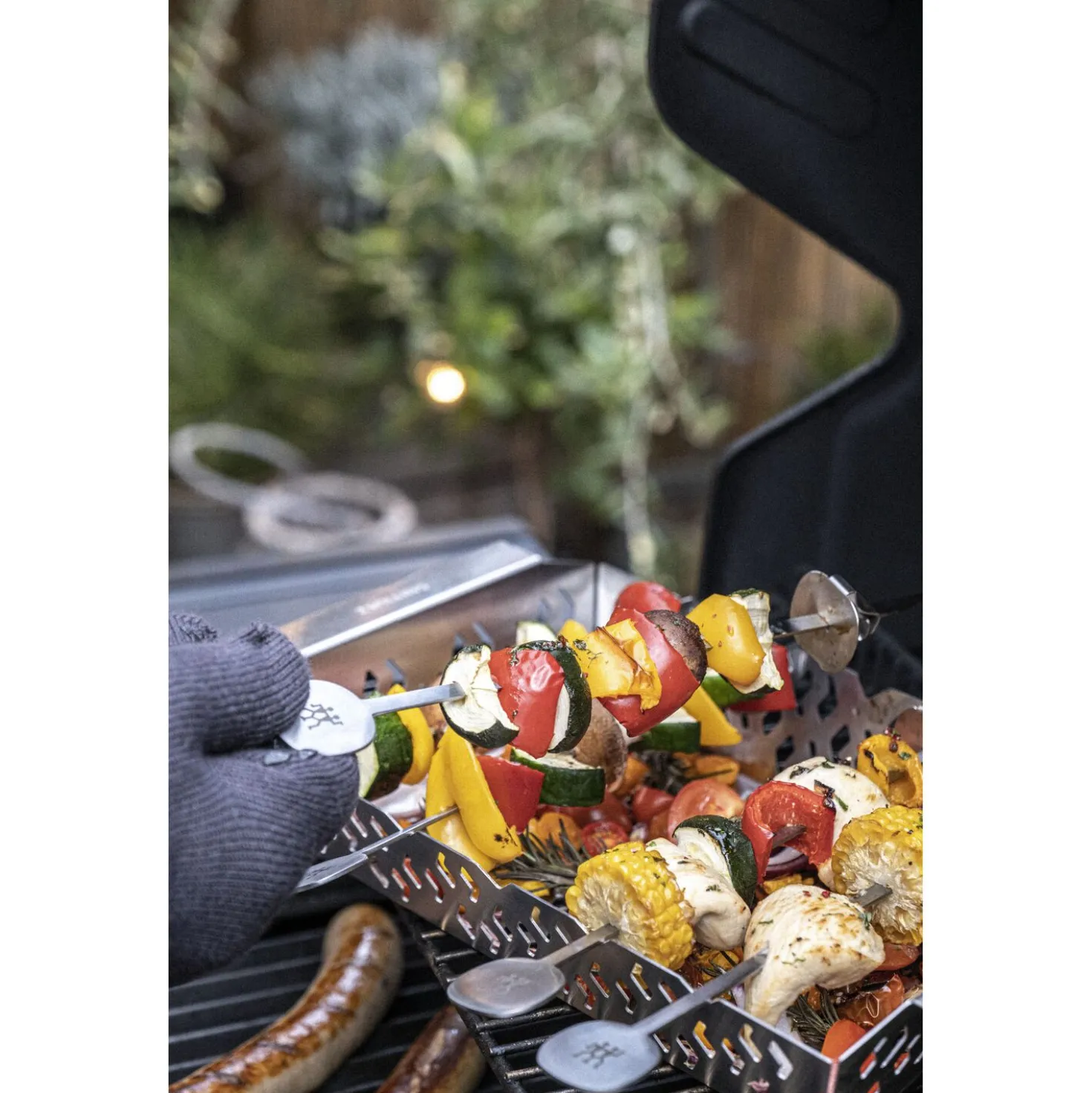 Skewer set, 5-pc, stainless steel