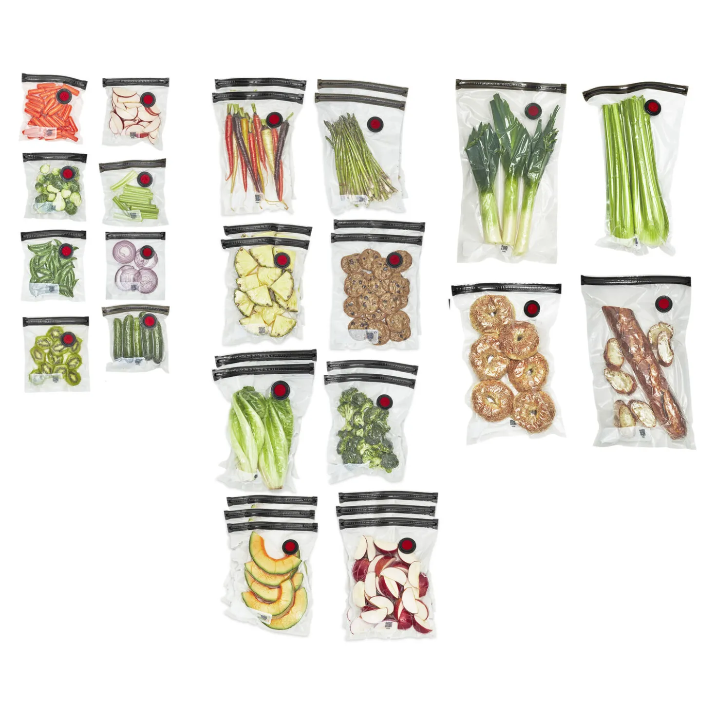 S/M/L / 30-pc Vacuum Bag Set, Plastic